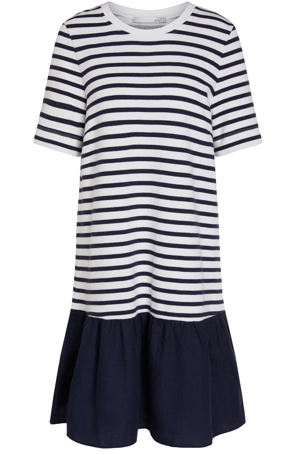 Navy & White Striped Dress