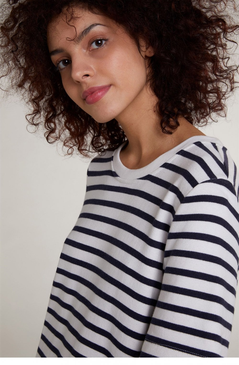 Navy & White Striped Dress