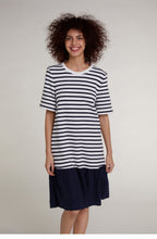 Navy & White Striped Dress