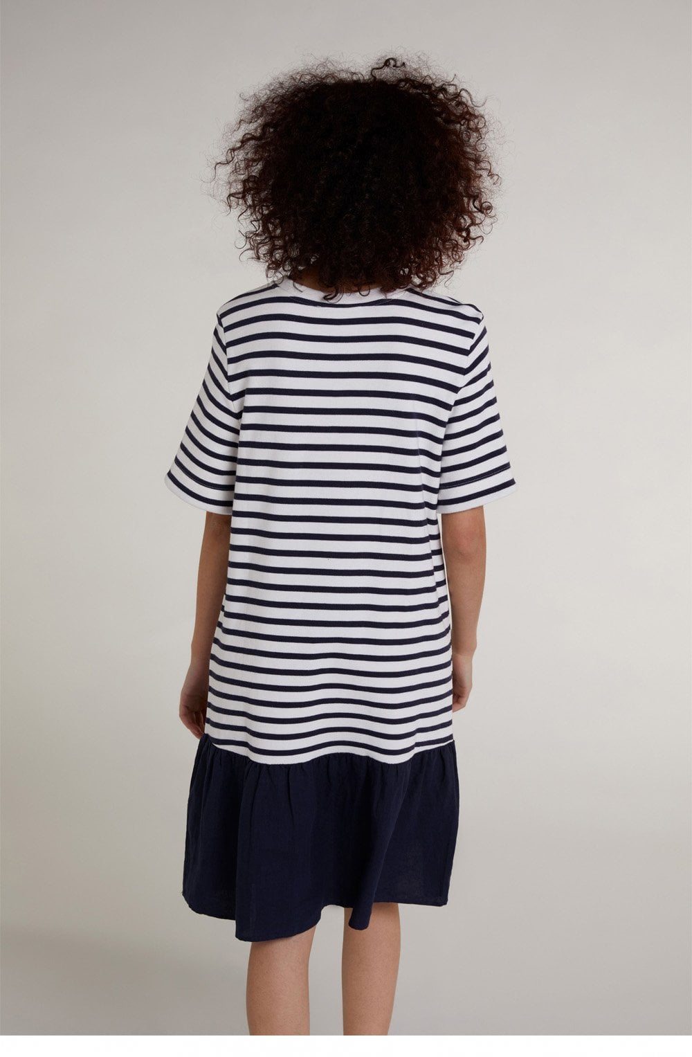 Navy & White Striped Dress