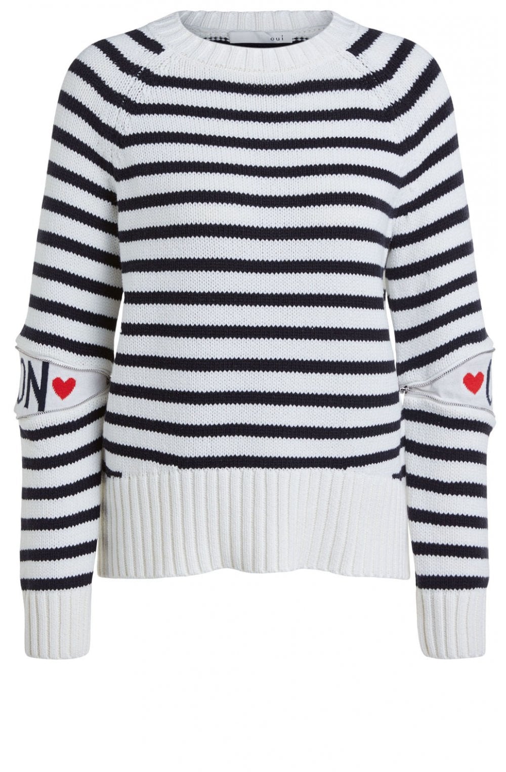 Navy & White Striped Jumper