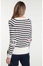 Navy & White Striped Jumper