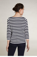 Navy & White Striped Jumper