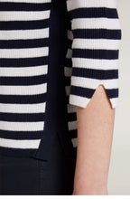 Navy & White Striped Jumper