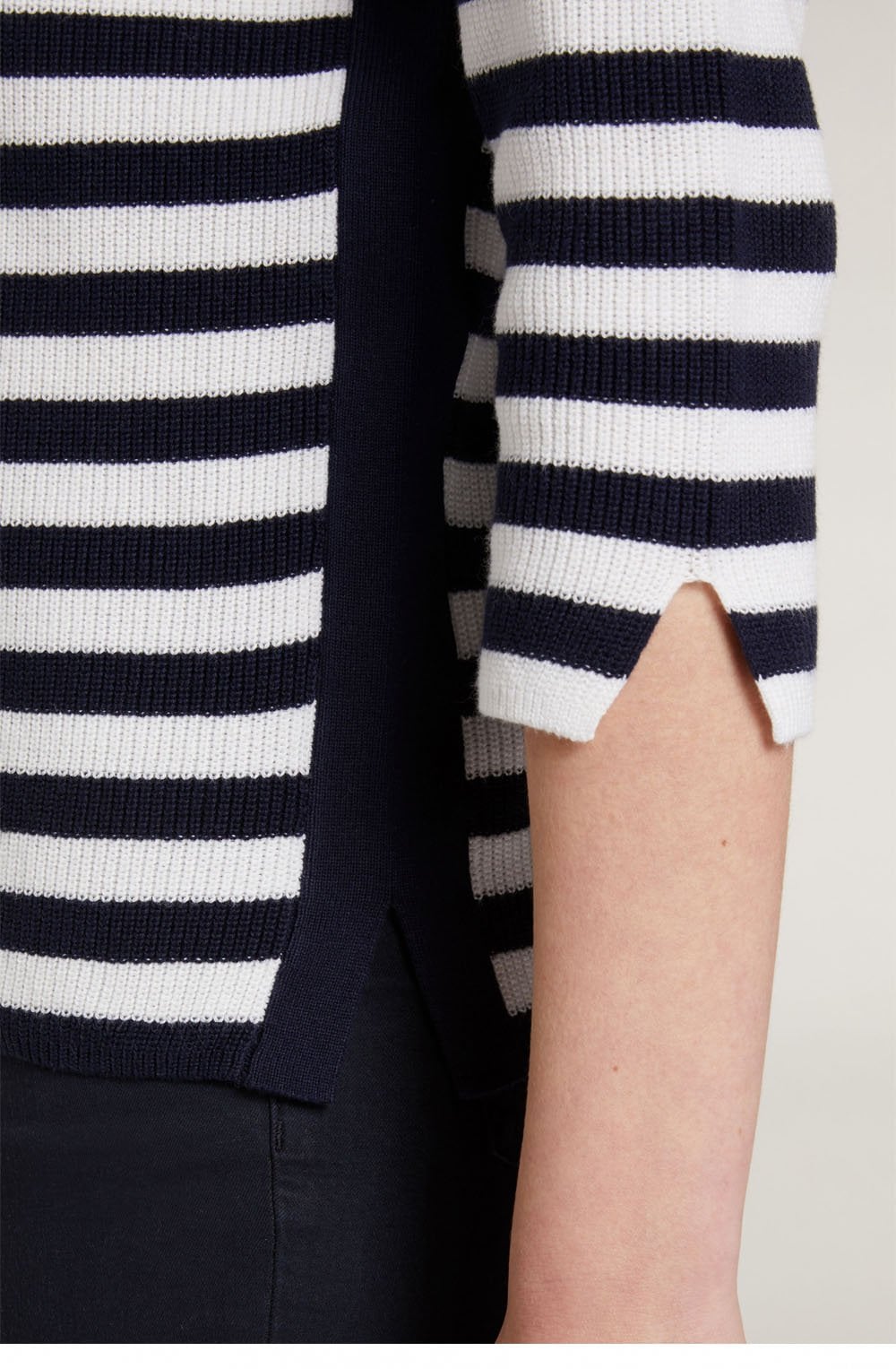 Navy & White Striped Jumper