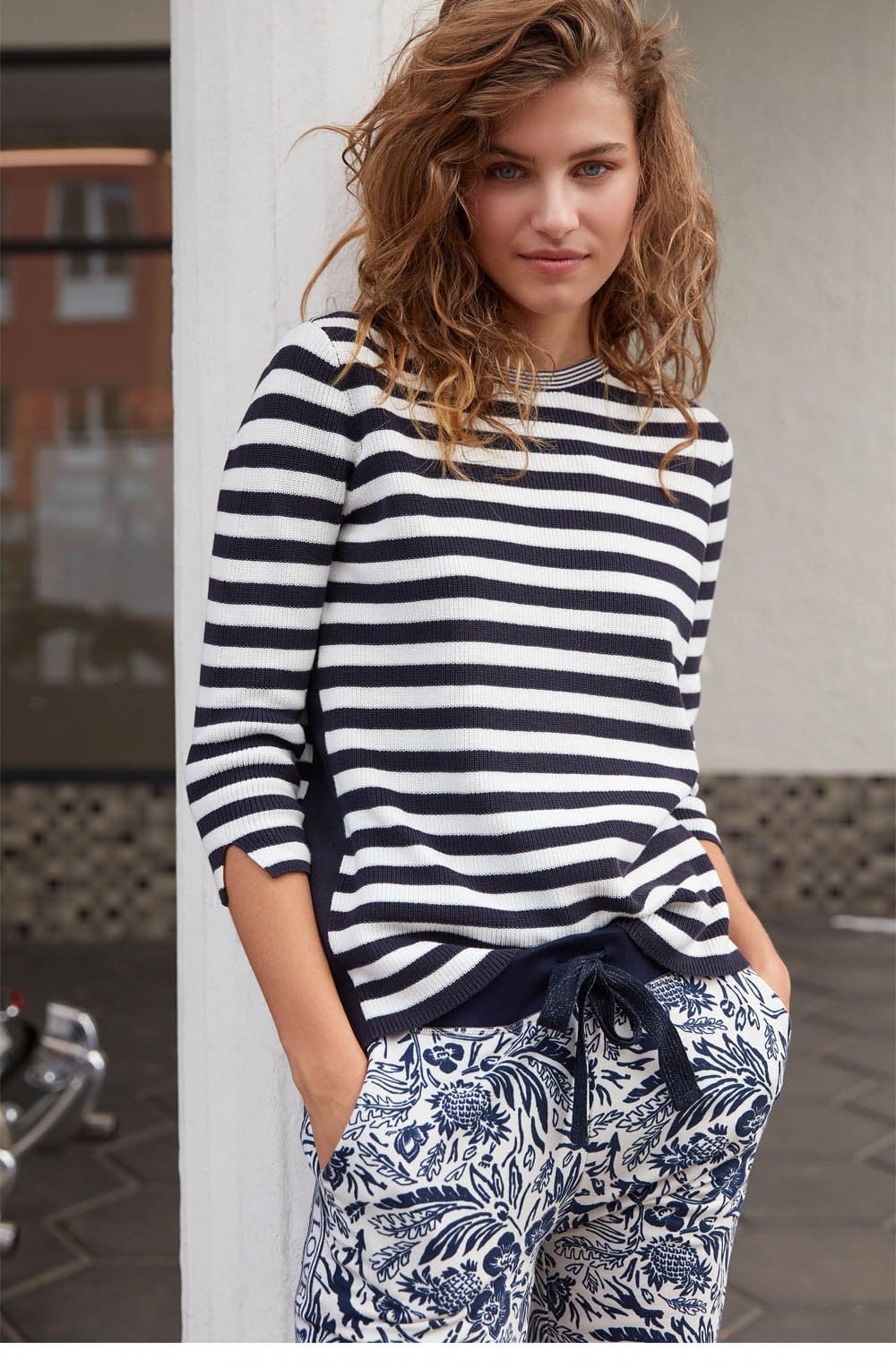 Navy & White Striped Jumper