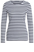 Navy & White Striped Top