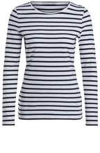 Navy & White Striped Top