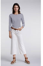 Navy & White Striped Top