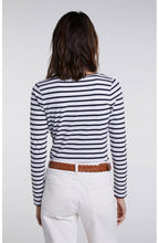 Navy & White Striped Top