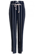 Navy Wide Leg Trousers