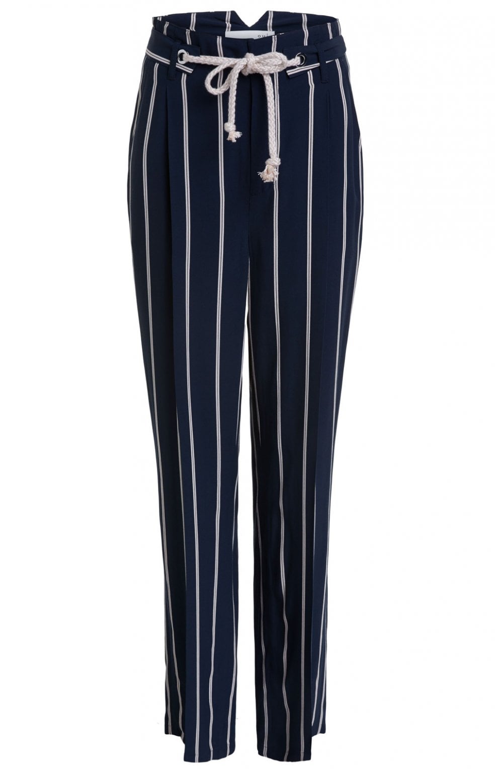 Navy Wide Leg Trousers