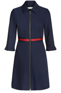 Navy Zip Front Dress