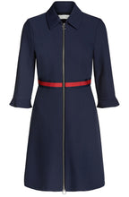 Navy Zip Front Dress
