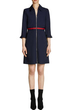 Navy Zip Front Dress