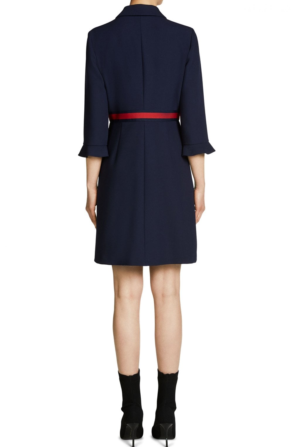 Navy Zip Front Dress