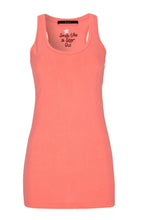 Neon coral racer back long vest