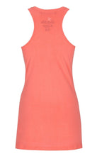 Neon coral racer back long vest