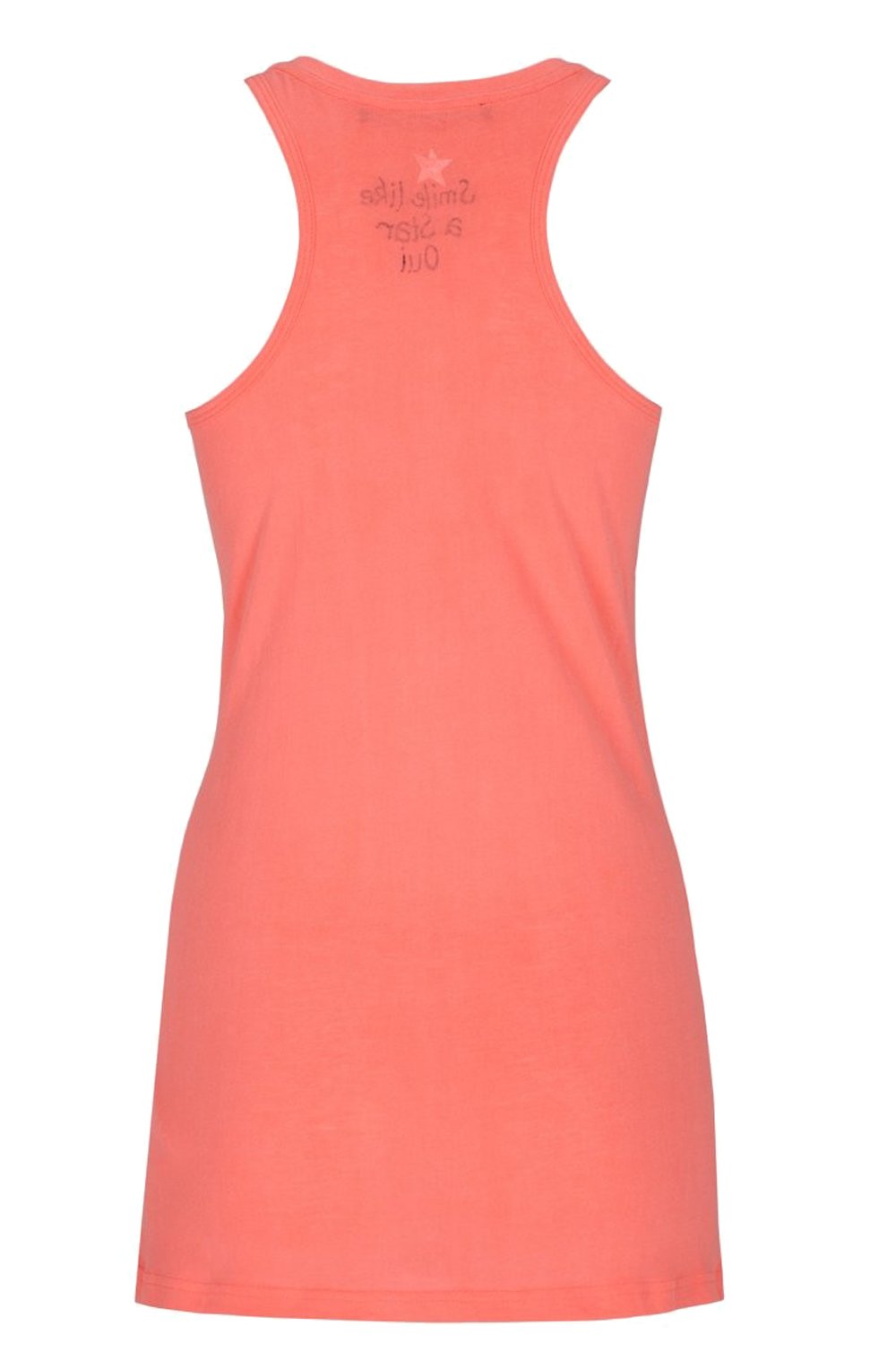 Neon coral racer back long vest