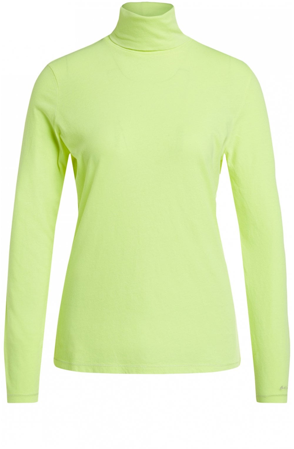 Neon Jersey Polo Neck Top