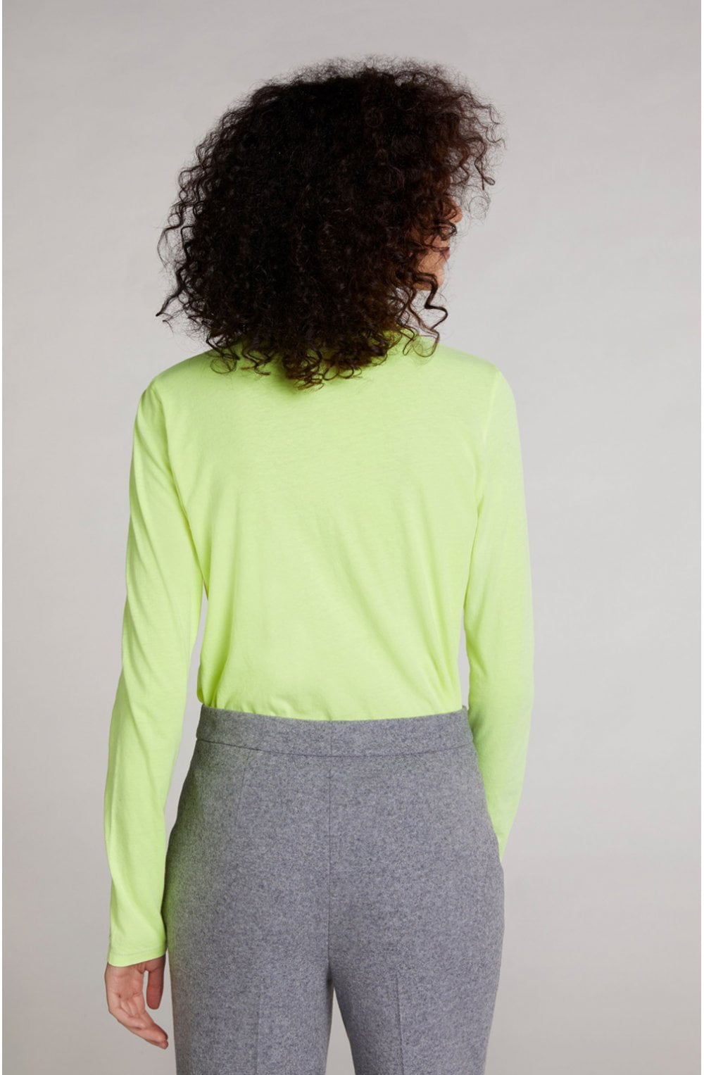 Neon Jersey Polo Neck Top