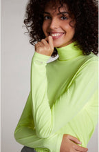 Neon Jersey Polo Neck Top