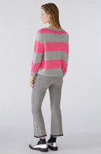 Neon Pink and Grey Wool and Mohair Jumper