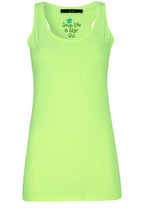 Neon yellow long line vest