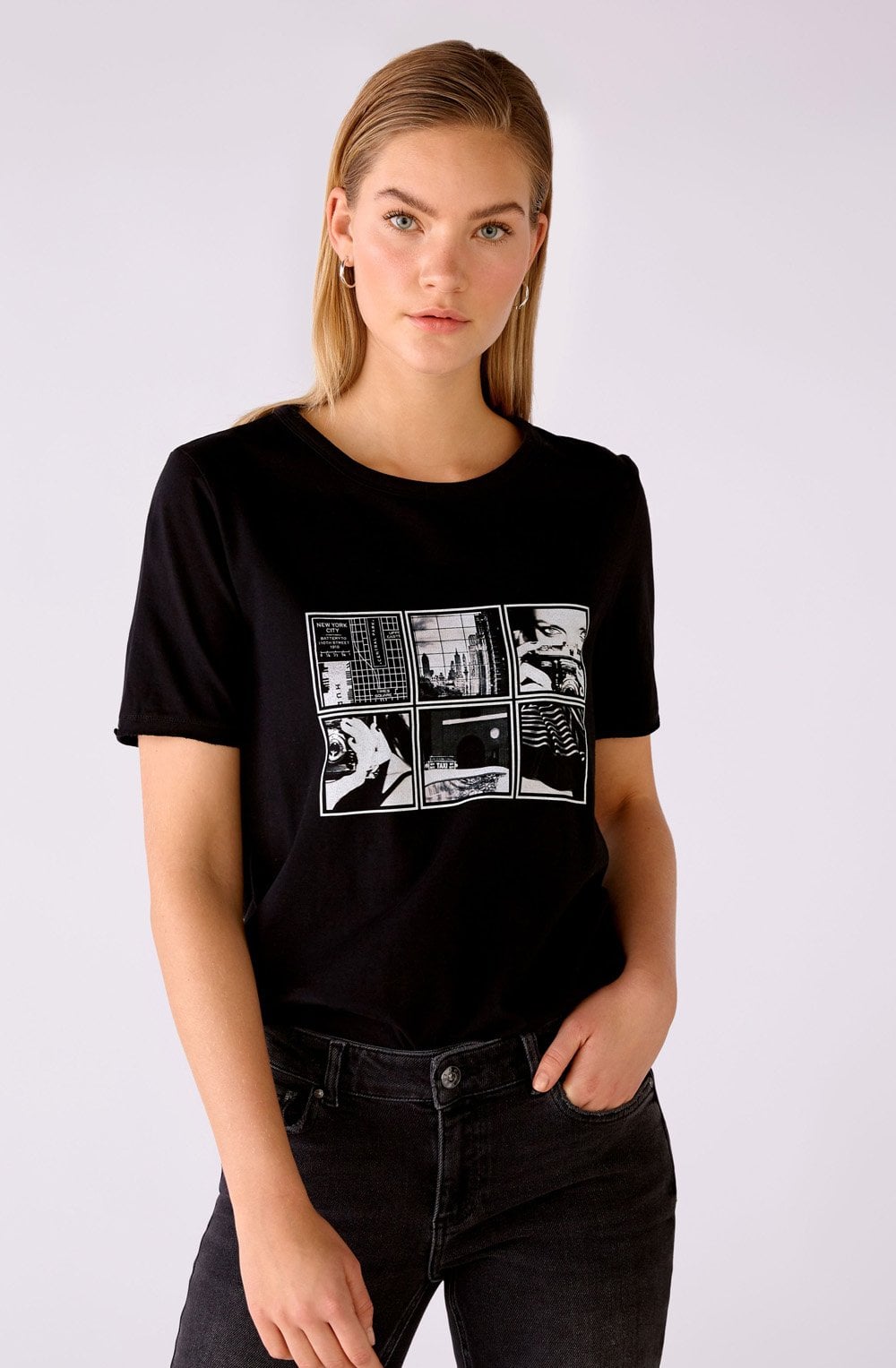 New York Grid Graphic T Shirt