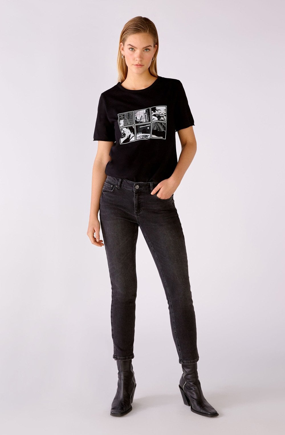 New York Grid Graphic T Shirt
