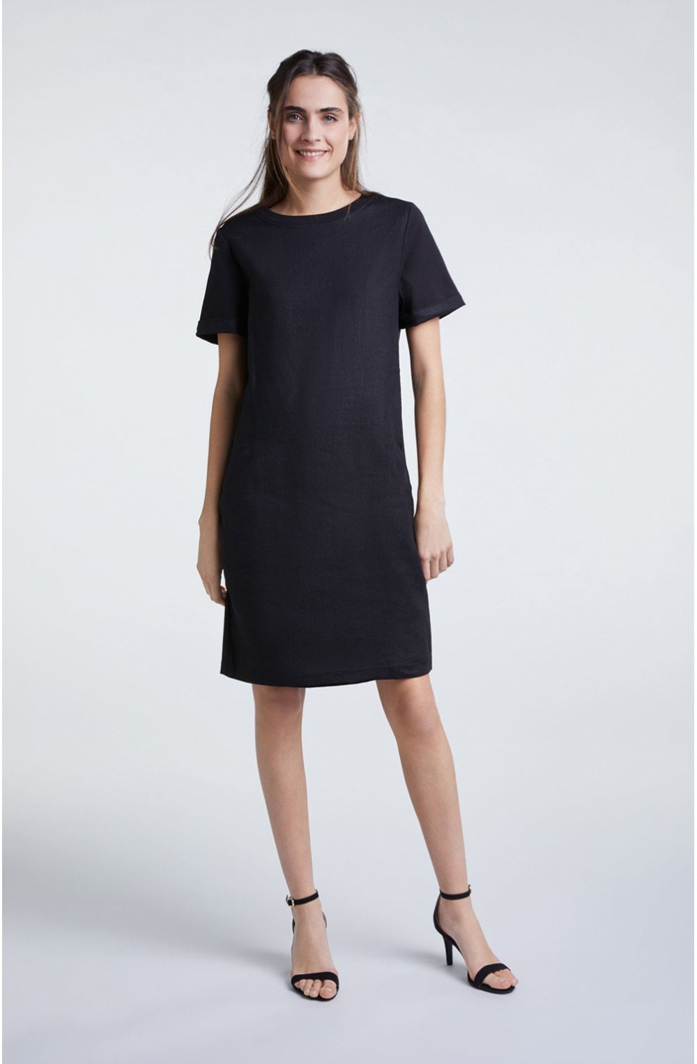Night Sky Linen Shift Dress
