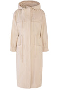 Oatmeal Hooded Mac Coat