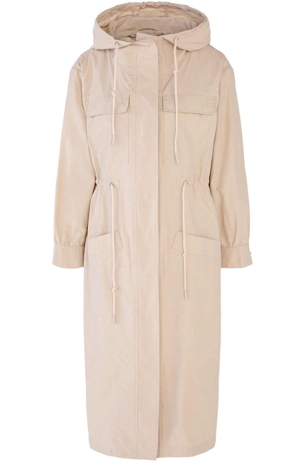 Oatmeal Hooded Mac Coat