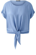 Ocean Blue Knotted Front Blouse