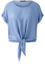 Ocean Blue Knotted Front Blouse