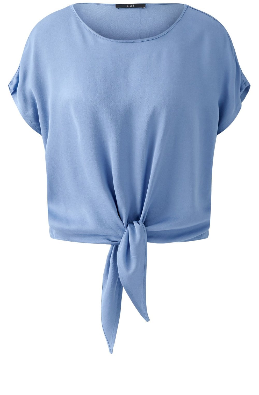 Ocean Blue Knotted Front Blouse