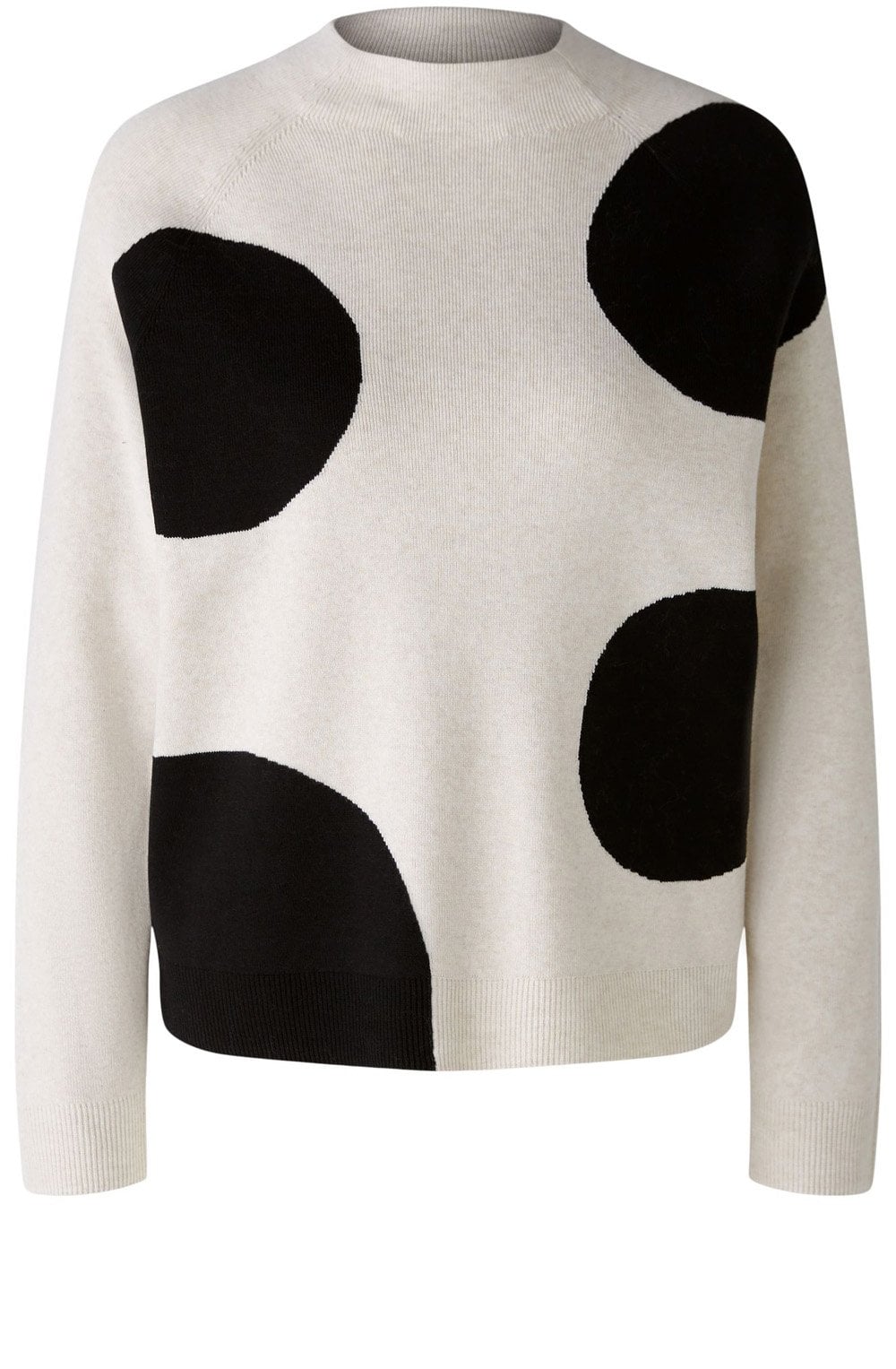 Off White and Black Large Polka Dot Jumper