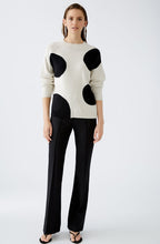 Off White and Black Large Polka Dot Jumper