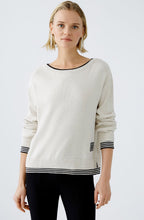 Off White and Black Layered Effect Jumper
