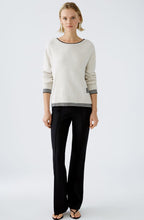 Off White and Black Layered Effect Jumper