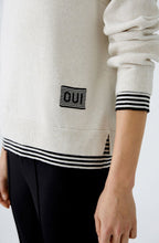 Off White and Black Layered Effect Jumper
