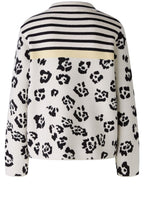 Off White and Black Patterned Jacquard Jumper