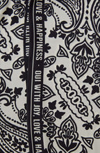 Off White and Black Silk Touch Slim Scarf