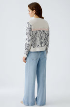 Off White and Black Snake Print Jumper