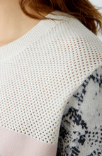 Off White and Black Snake Print Jumper