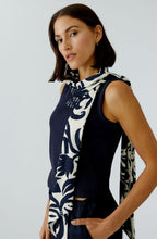 Off White and Blue Floral Print Luxury Jersey Scarf