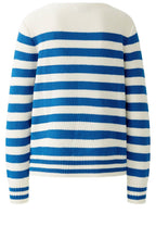 Off White and Blue Waffle Knit Jumper