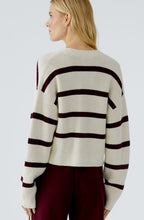Off White and Bramble Berry Red Cardigan