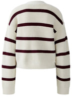 Off White and Bramble Berry Red Cardigan