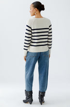 Off White and Dark Blue Side Zip Jumper